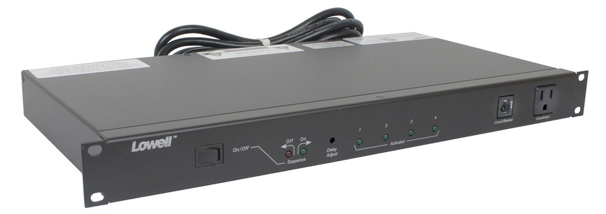 4-Step Rackmount Sequencer with (9) 15A Outlets