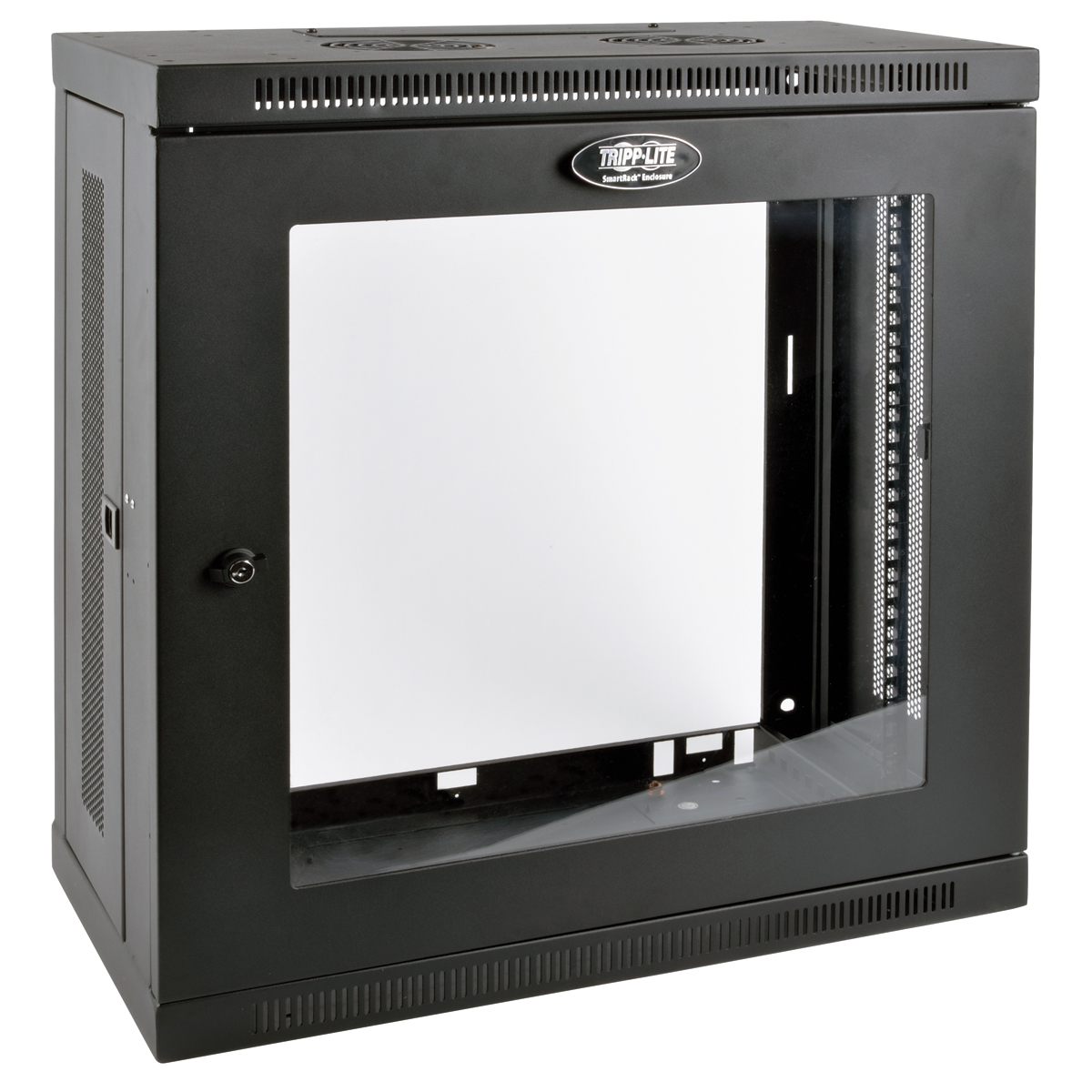 SmartRack 12RU Low-Profile Patch-Depth Wall-Mount Rack Enclosure Cabinet with Clear Acrylic Window