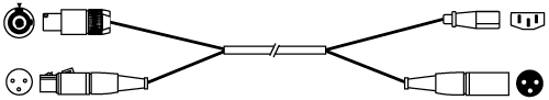 6 ft Siamese Twins Audio/Power Cable