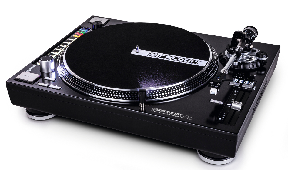 Direct-Drive Turntable with Straight Tone Arm, USB, and Drum Pads
