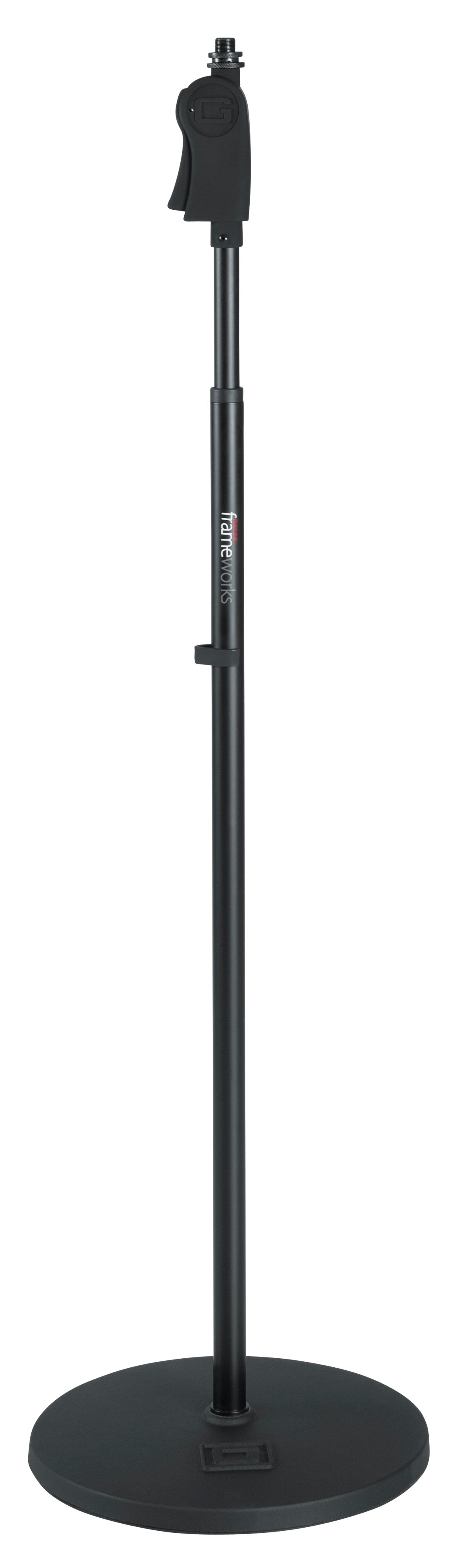 Frameworks Deluxe 12" Round Base Microphone Stand with One-Handed Clutch