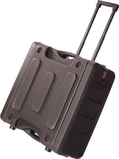 8RU, 19" Deep Molded Audio Rack with Wheels