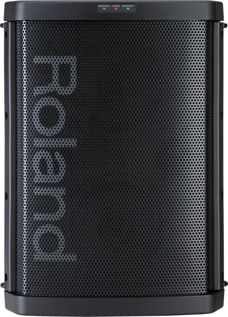 Black Portable Battery-Powered Amplifier with Wireless Microphone