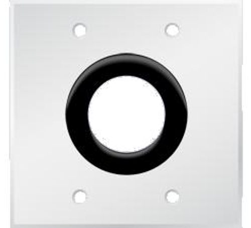 Bulk Wire Wall Plate with 1-1/2" Grommet Hole, Powdercoated White