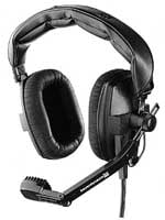 Headset/Mic, Dual Ear 200/400 ohm, No Cable, Black