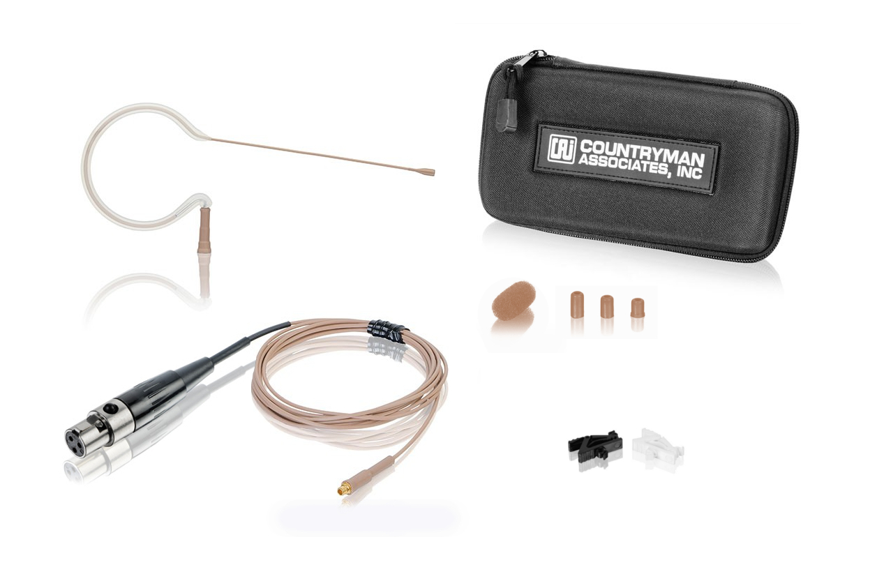 E6 Omnidirectional Earset Microphone for Samson, Tan, 2mm Cable