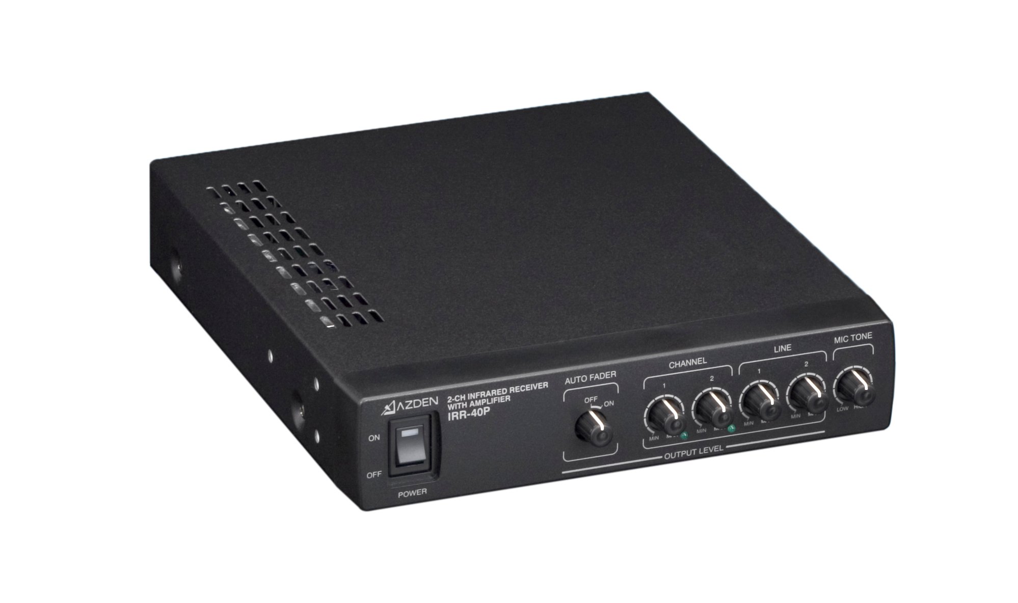 2-Channel IR Wireless Audio Receiver with Built-in Power Amp