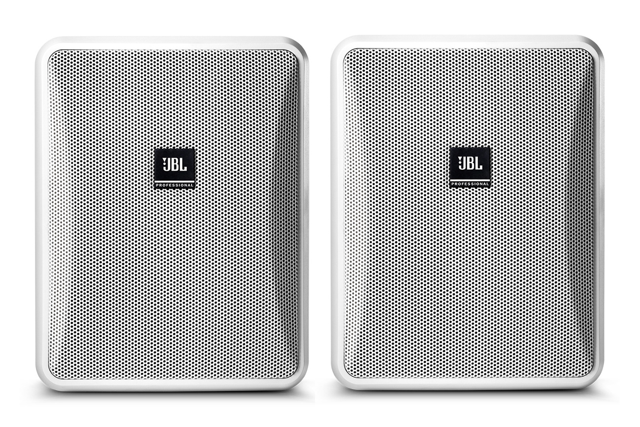 Compact Indoor/Outdoor, Background/Foreground Speaker, White, Sold In Pairs