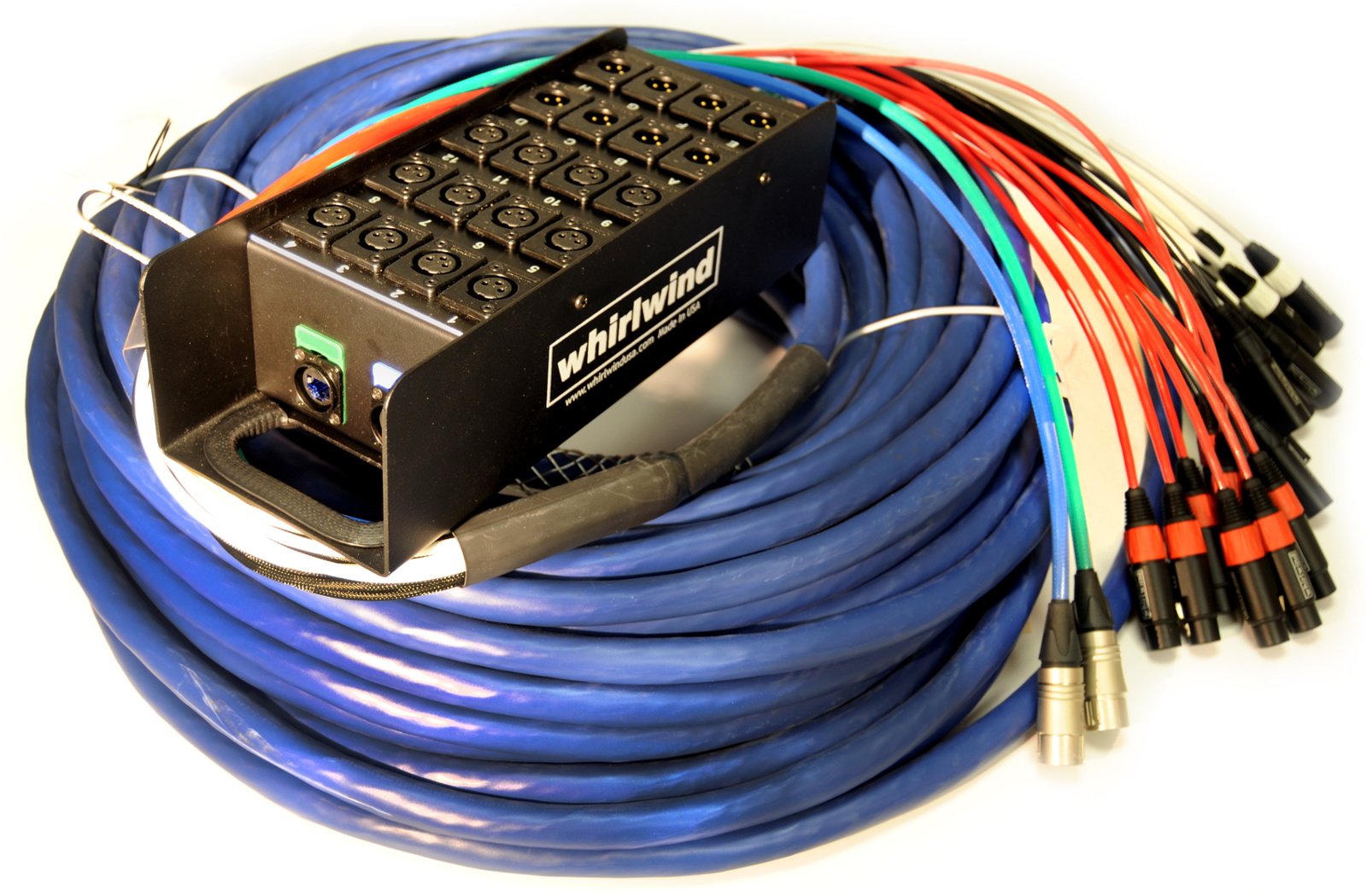 100 ft Medusa Data Snake with 8 XLR Inputs, 4 XLR Returns and 2 CAT6 Lines