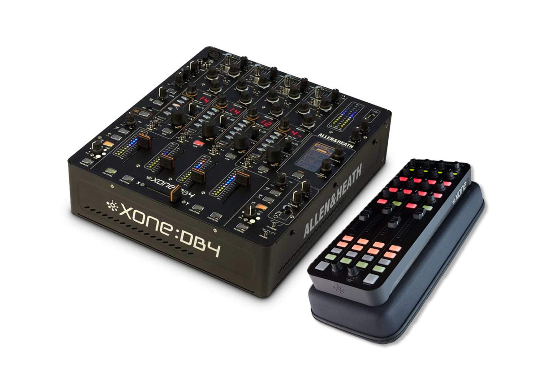 DB4 DJ Mixer with K1 DJ MIDI Controllerr and K1 Case