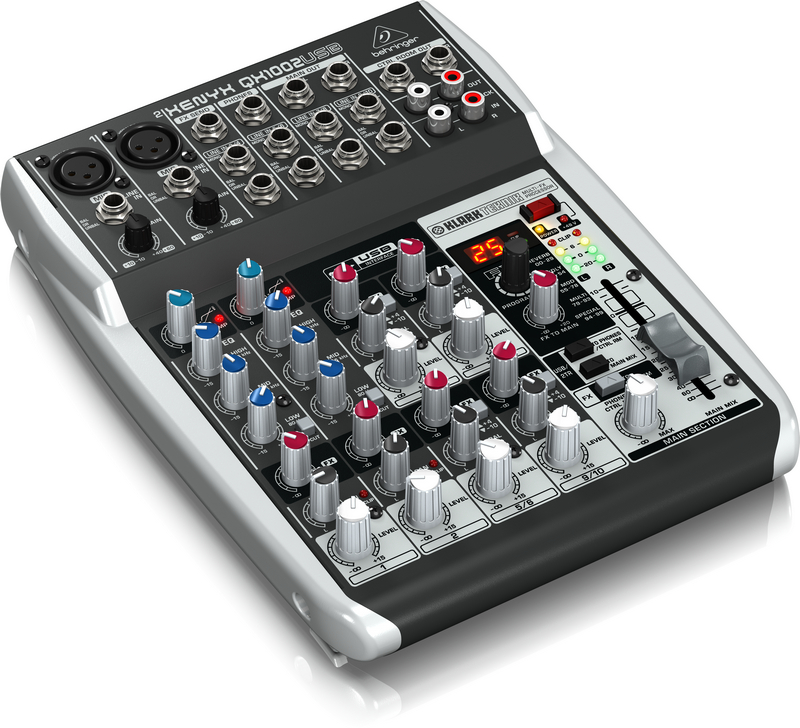 10 Channel 2-Bus USB Mixer with Klark Teknik FX