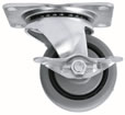 Caster Set Floor Friendly 4-casters, 2-locking