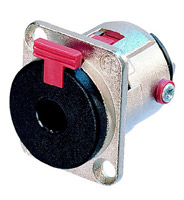3-conductor 1/4" Female Panel Phone Jack, Nickel, Silver Contacts