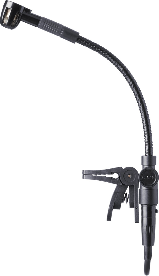 Miniature Clip-On Condenser Instrument Microphone with Switchable Bass Cut