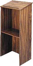 One-Piece Full Height Stand-Up Wood Lectern without Sound System