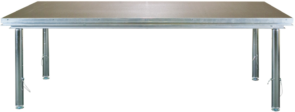 Adjustable Mobile Stage with Removable Legs