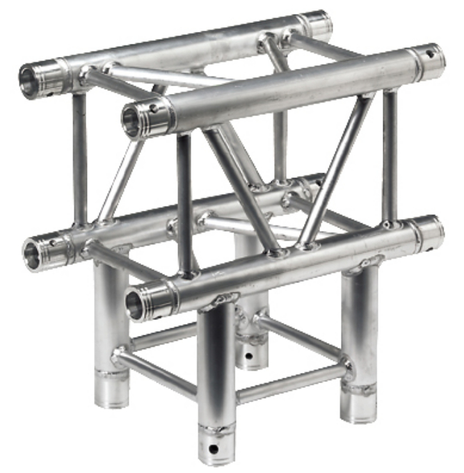 1.64 ft. 3-Way T-Junction Square Truss Segment