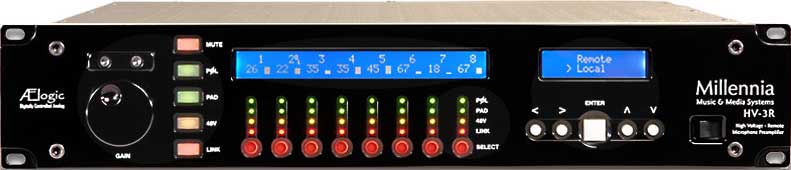 Mic Preamp, 8 Channel, Remote Controllable