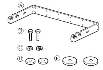 U-Bracket Compact Install Speaker U-Bracket in White
