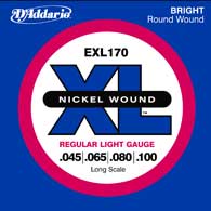 2 Pack of Regular LIght Nickel Wound Long Scale Electric Bass Strings