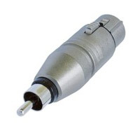 Female XLR to Male RCA Connector, Wired