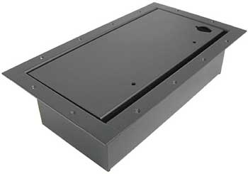 Double Wide Stage Pocket with Textured Black Powder Coat & Carpet Lid