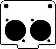 Aluminum Mini Panel, Black, with 2 Neutrik Mounts