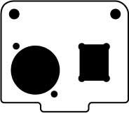Aluminum Mini Panel, Black, with 1 Neutrik Mount and 1 ICC Mount