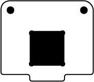 Aluminum Mini Panel, Black, with 1 A.C. Mount, Centered