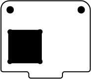 Aluminum Mini Panel, Black, with 1 A.C. Mount, Left or Right