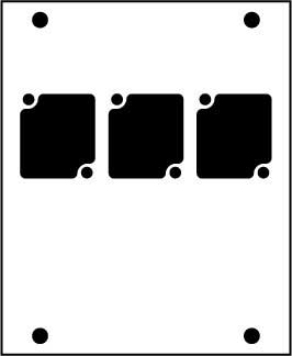 Aluminum Stage Pocket Panel, Black, with 3 Connectrix Mounts