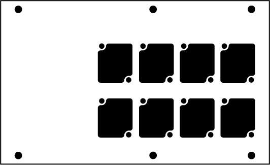 Aluminum Stage Pocket Panel, with 8 Connectrix Mounts, Black