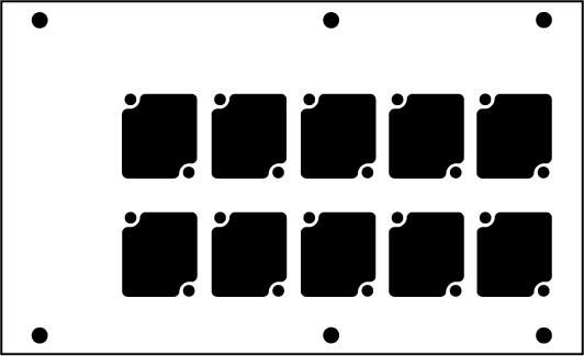 Aluminum Stage Pocket Panel, Black, with 10 Connectrix Mounts