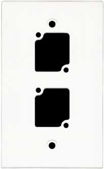 Wall Panel with 2 Connectrix Mounts, White