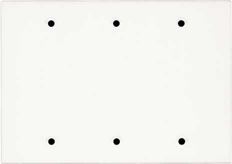 Triple Gang Wall Panel, Blank, White