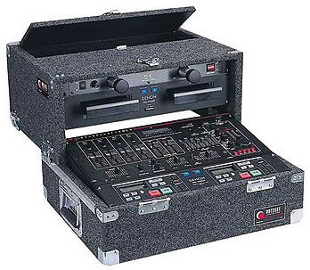 Carpeted Slide-Style CD DJ Case, 8 RU + 4 RU