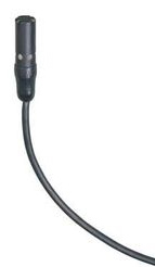 Subminiature Lavalier Microphone, Cardioid, Condenser, Less Power Module, Terminated for Shure Wireless Systems