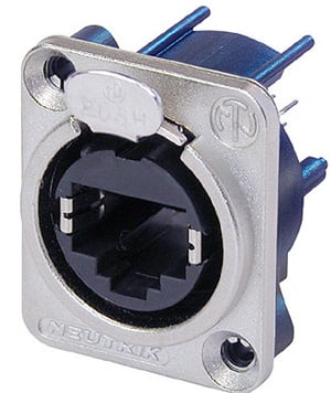 Receptacle Ethercon D PC Verti