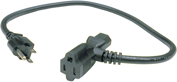 Multi-Head Power Cord (1 Foot)