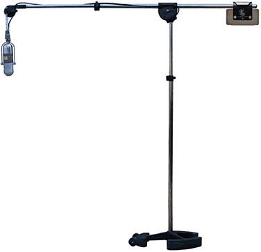 Microphone Stand with Boom Arm in Chrome