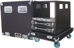 18 RU Carpeted Pull-Over Rack (Black)
