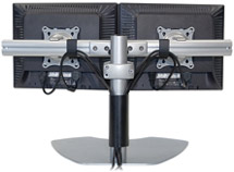 Dual Monitor Horizontal Table Stand (Silver)