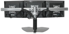 Triple Monitor Horizontal Table Stand (Black)