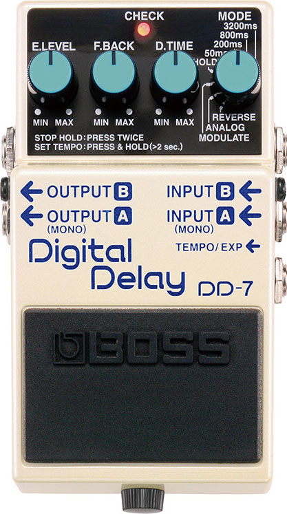 Digital Delay Guitar Pedal, Stereo Output