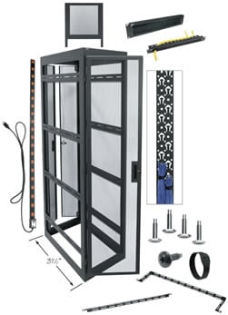 44-Space 77" H x 31" D Equipment Rack For DVRs (with Side Panels)