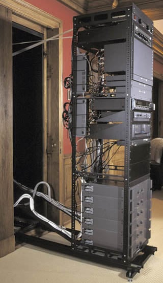 43-Space Slide-Out In-Wall Equipment Rack