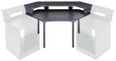 Corner Desk with 2-Piece Overbridge