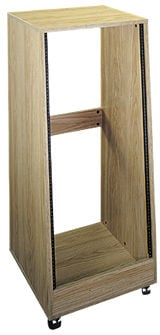 24-Space Slanted Oak Rack (with Casters)