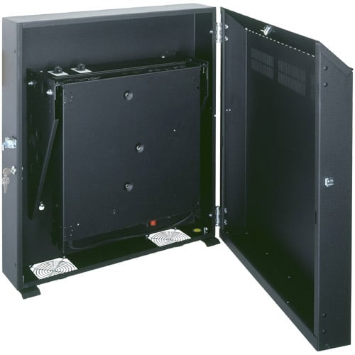 8-Space Low-Profile Wall-Mount Rack (Black)