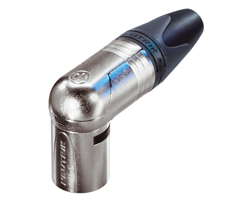 RX Series 5-Pin XLR-M Right Angle Connector with Nickel Housing and Silver Contacts